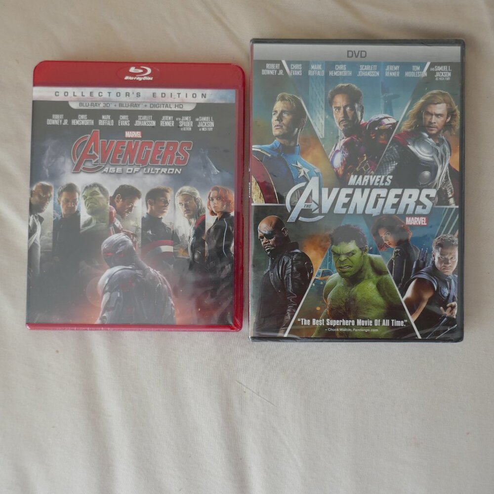 NWT Avengers Age of Ultron 3D Blu-Ray + Blu-Ray and Avengers DVD